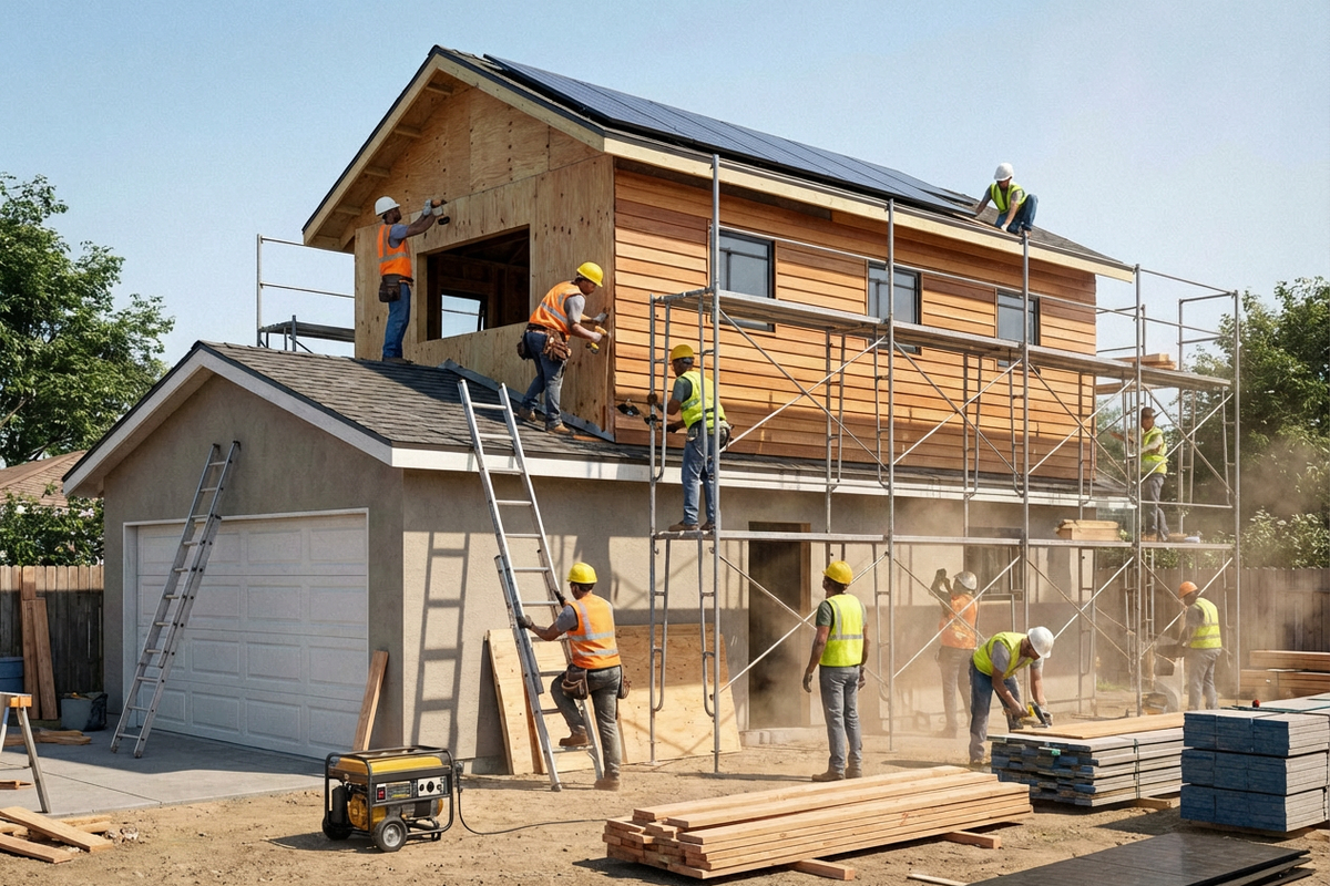 ADU contractors building a residential unit – Mister ADU